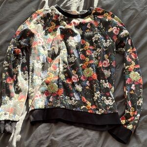 Vans Black Floral Sweatshirt